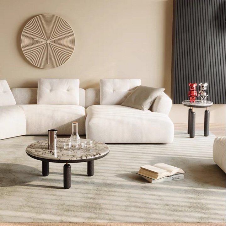 BELFORT Modern Round Marble Coffee Table