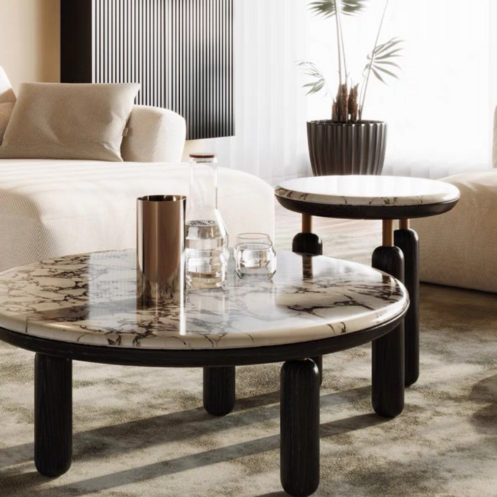 BELFORT Modern Round Marble Coffee Table
