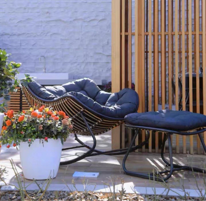 ADON Rustic Rattan Rocking Chair