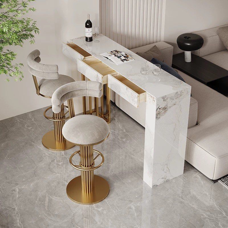 ADURE Modern Sintered Stone Bar Table