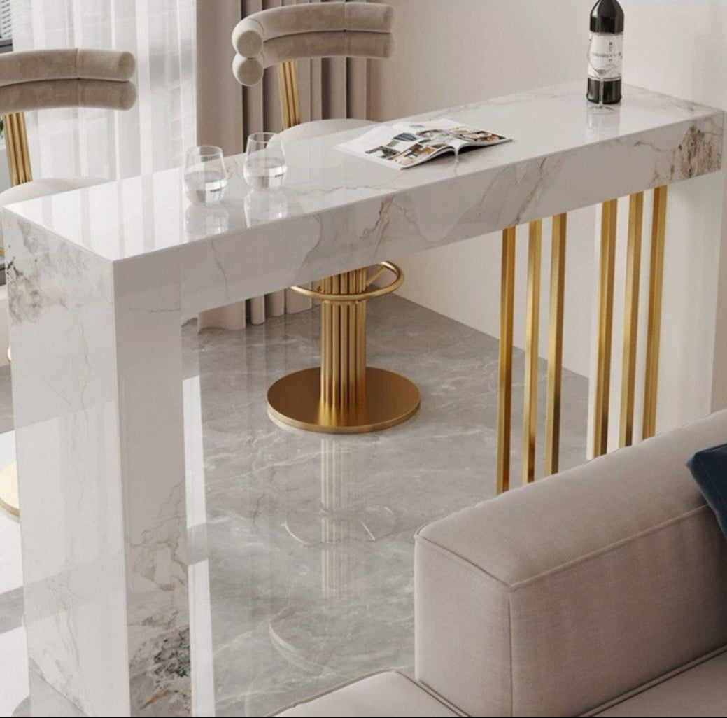ADURE Modern Sintered Stone Bar Table