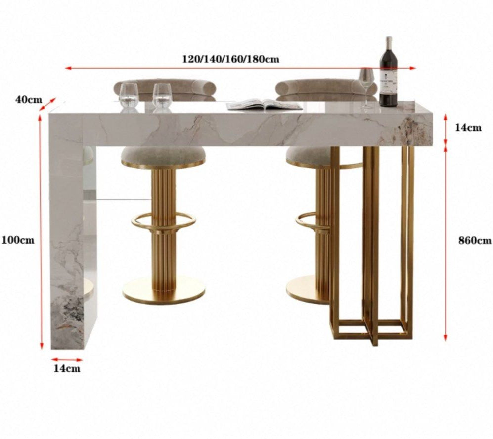 ADURE Modern Sintered Stone Bar Table