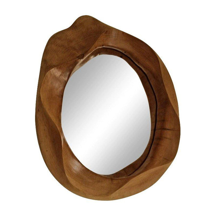 AESPA Irregular Walnut Wall Mirror