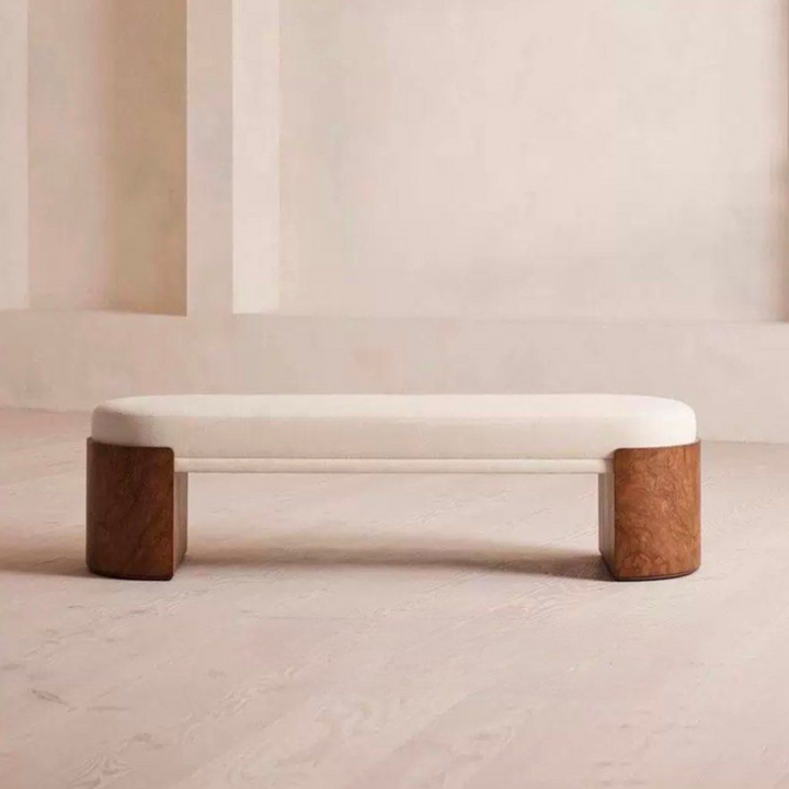 AKILSA Modern Solid Wood Bench