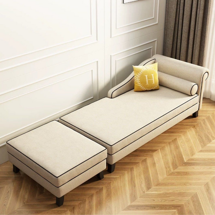 CARVINO Modern Fabric Chaise Sofa