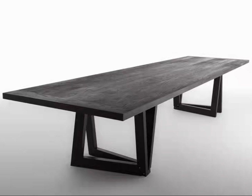 IGNAZ Rustic Solid Wood Dining Table