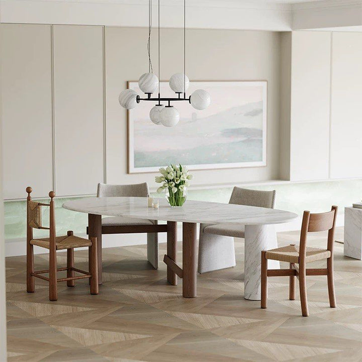SYNE Modern Marble Dining Table