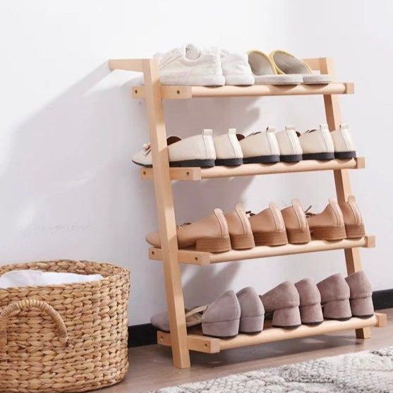 ALIANO Solid Wood Shoe Rack