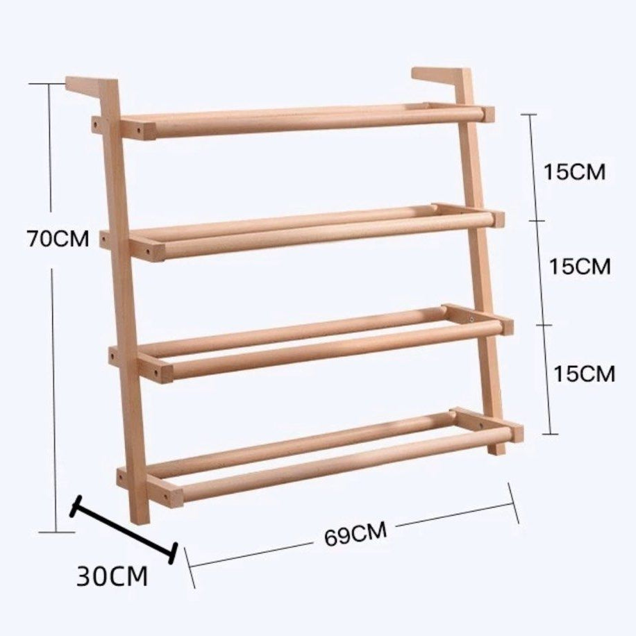 ALIANO Solid Wood Shoe Rack