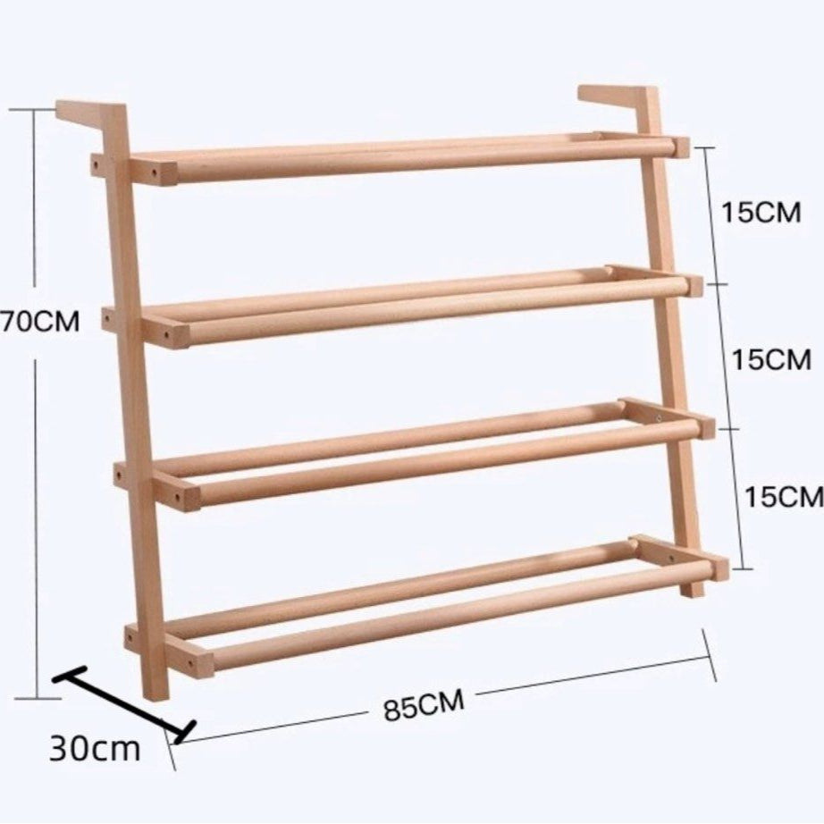 ALIANO Solid Wood Shoe Rack