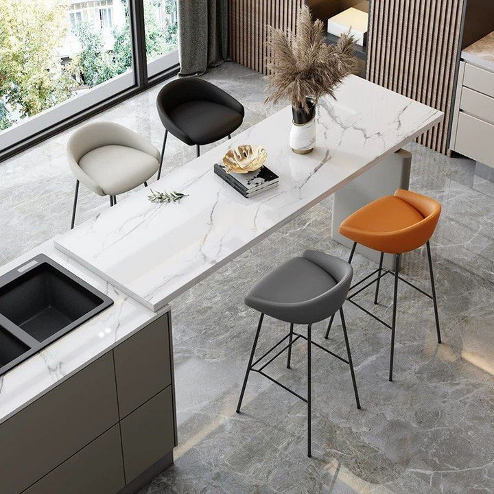 MILEY Modern Leather Bar Stool