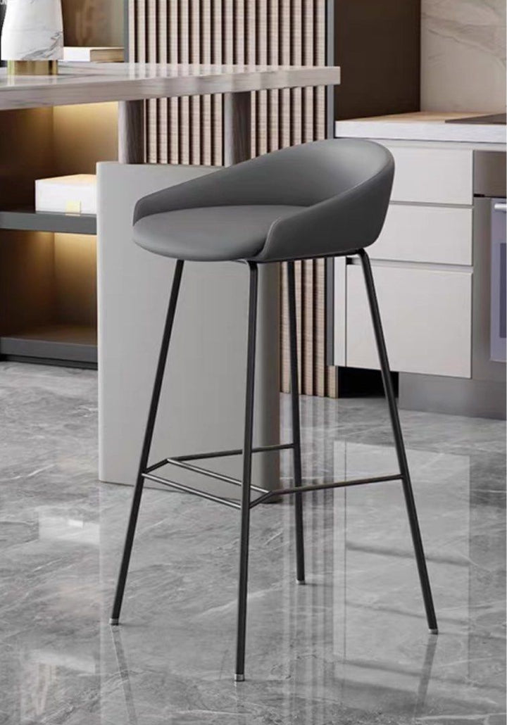 MILEY Modern Leather Bar Stool