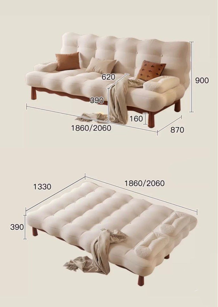 NOZUMI Japandi Fabric Sofa Bed