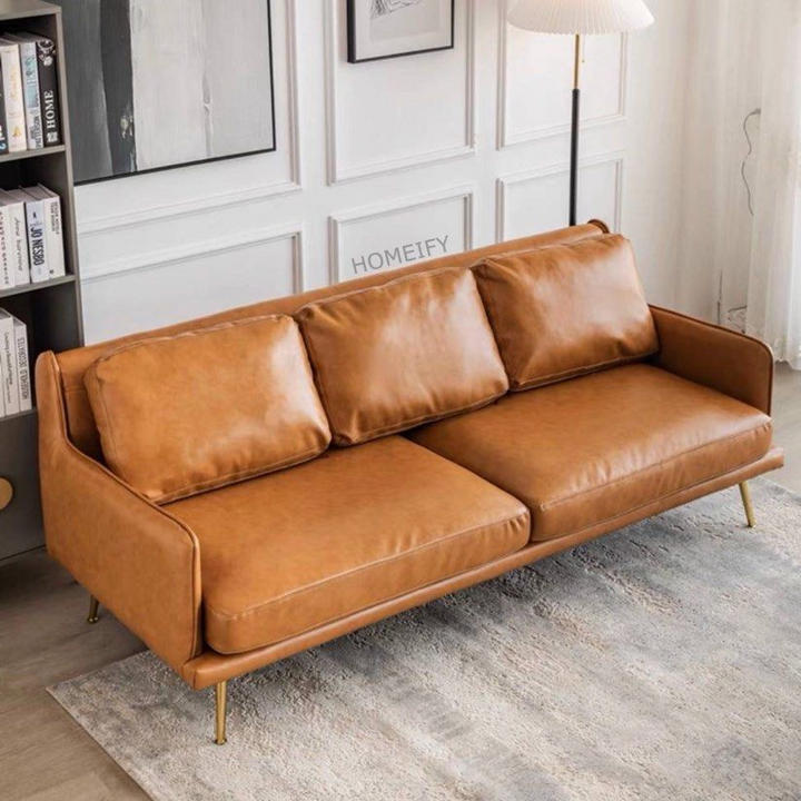 ORLAVIA Modern Leather Sofa