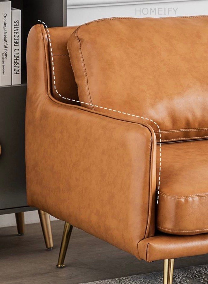 ORLAVIA Modern Leather Sofa