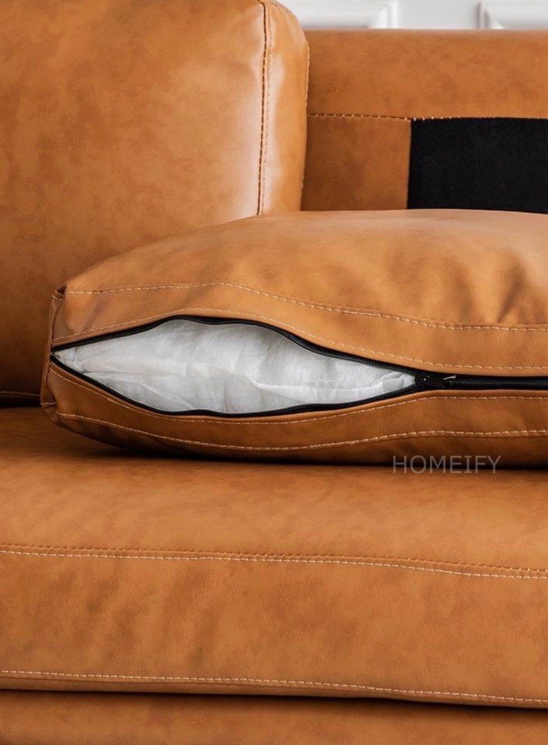 ORLAVIA Modern Leather Sofa