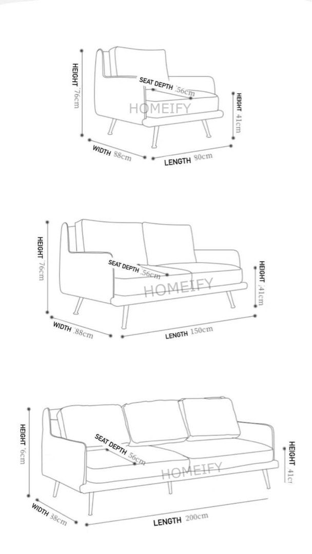 ORLAVIA Modern Leather Sofa