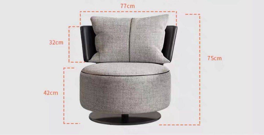 MILA Modern Swivel Lounge Chair