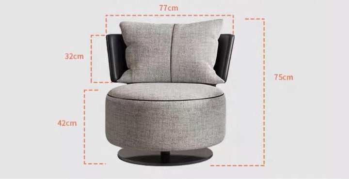 MILA Modern Swivel Lounge Chair