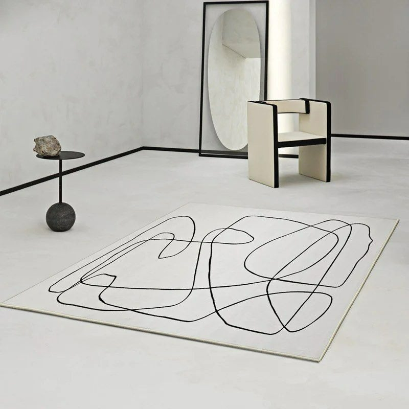 FINBY Abstract Gray Area Rug