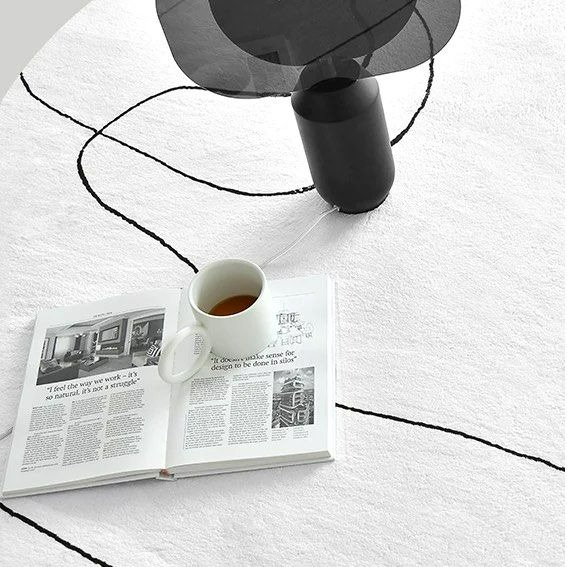 FINBY Abstract Gray Area Rug
