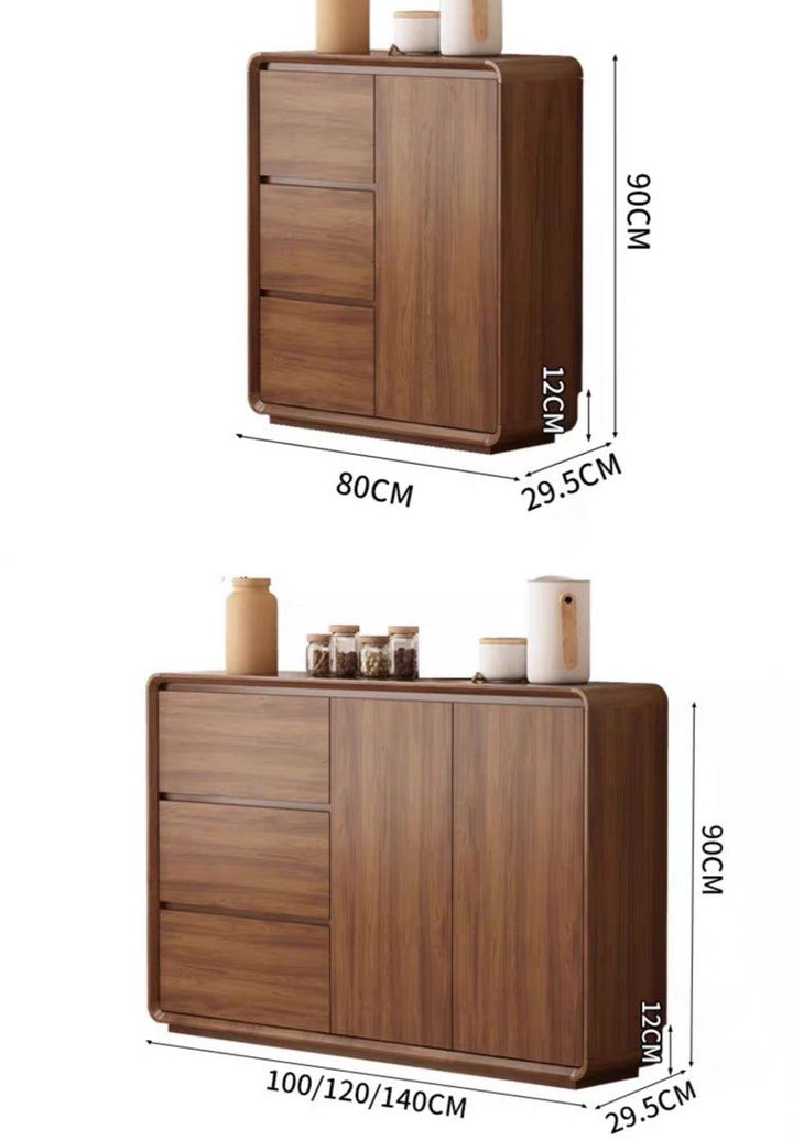 VALENTINA Modern Walnut Slim Sideboard