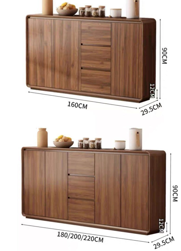 VALENTINA Modern Walnut Slim Sideboard