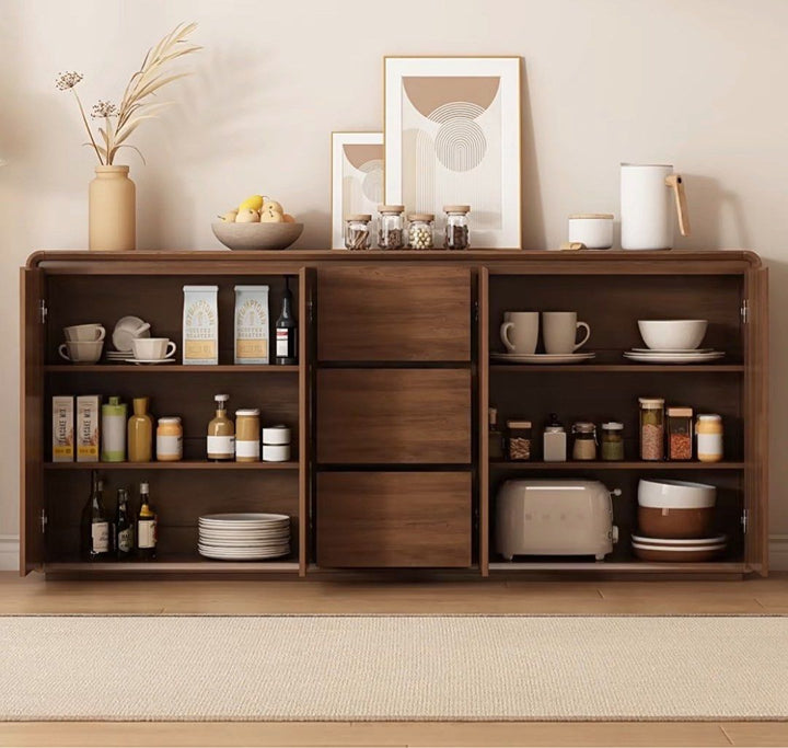 VALENTINA Modern Walnut Slim Sideboard