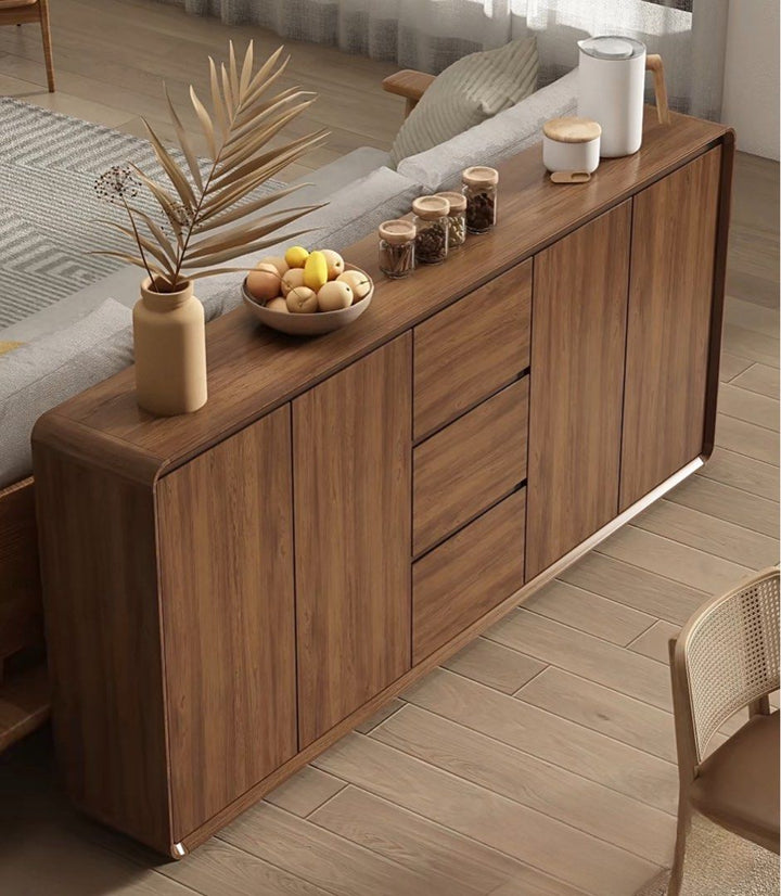 VALENTINA Modern Walnut Slim Sideboard
