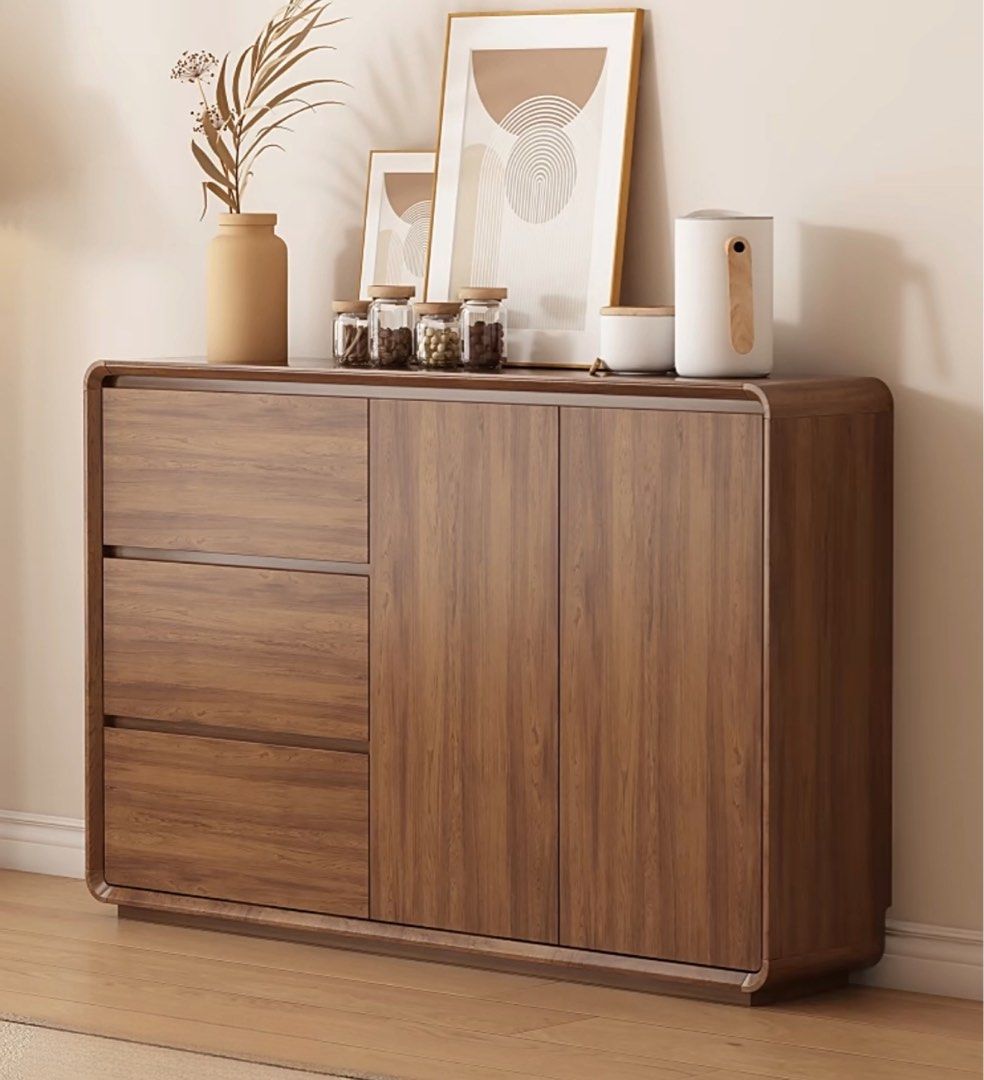 VALENTINA Modern Walnut Slim Sideboard