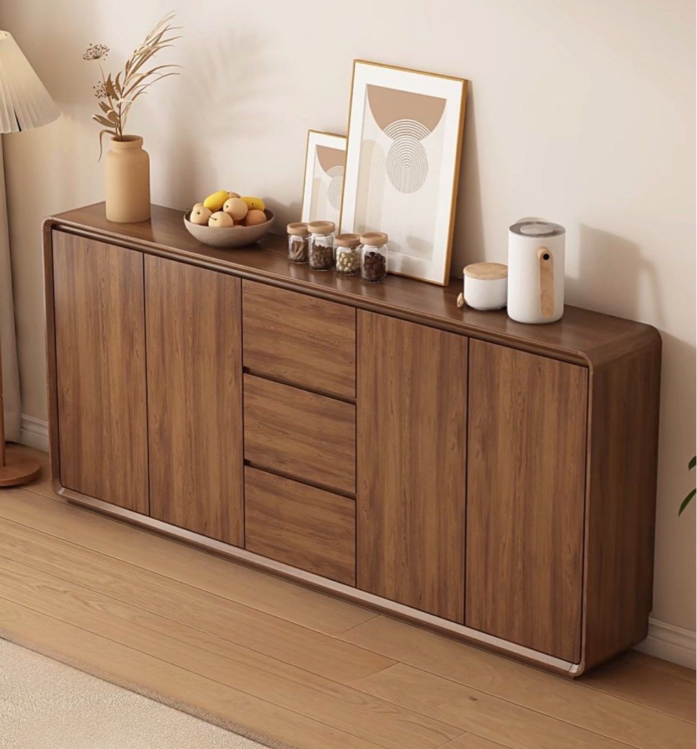 VALENTINA Modern Walnut Slim Sideboard