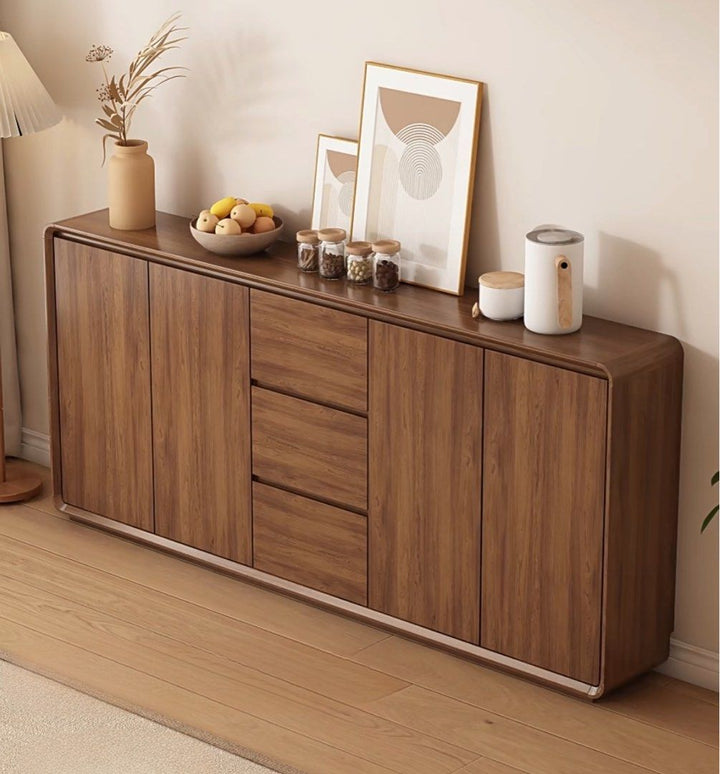 VALENTINA Modern Walnut Slim Sideboard