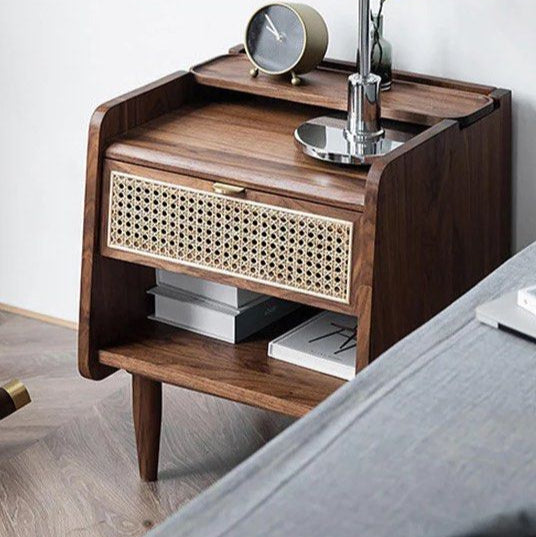 ARELO Modern Solid Wood Nightstand