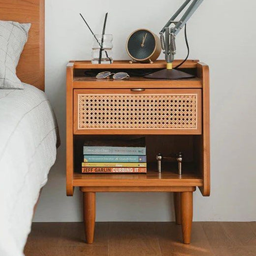 ARELO Modern Solid Wood Nightstand