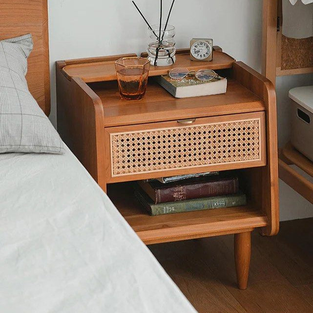 ARELO Modern Solid Wood Nightstand
