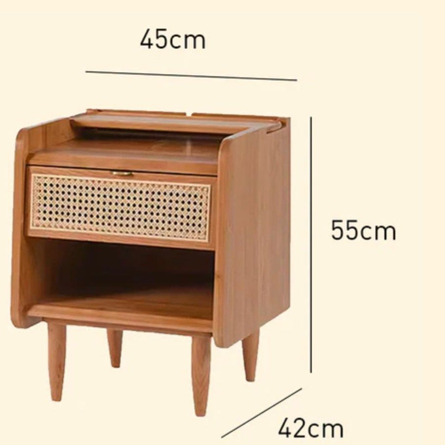 ARELO Modern Solid Wood Nightstand