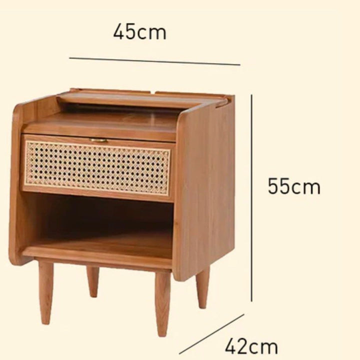 ARELO Modern Solid Wood Nightstand