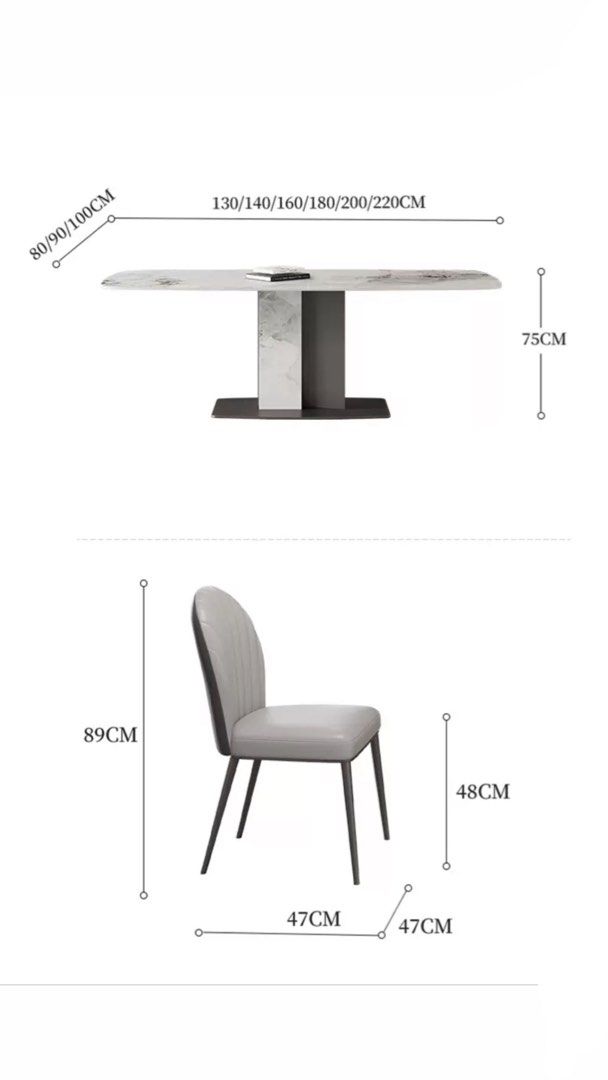 FOREMAN Modern Sintered Stone Dining Table
