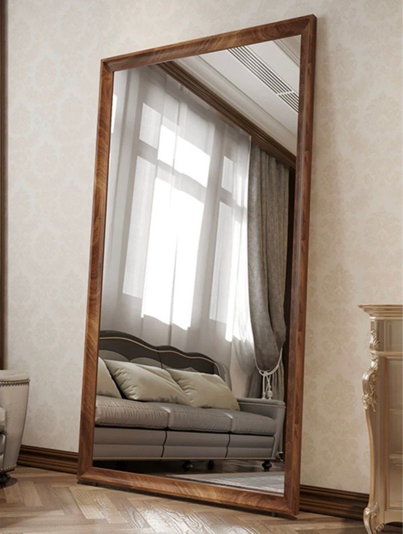 ASFURE Wood Frame Mirror