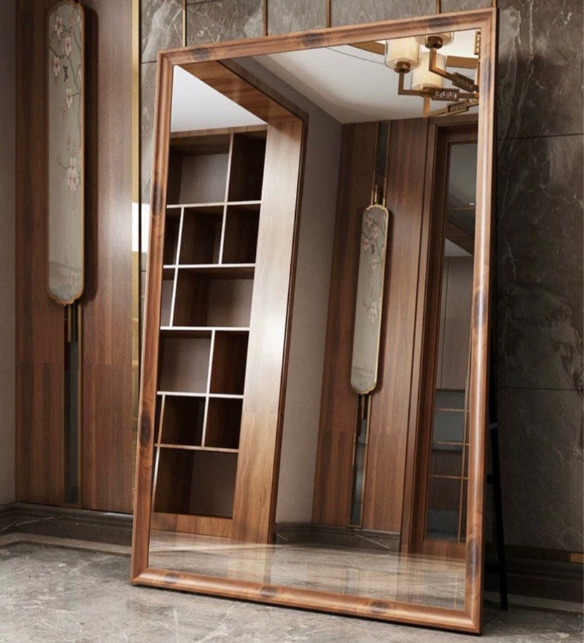 ASFURE Wood Frame Mirror