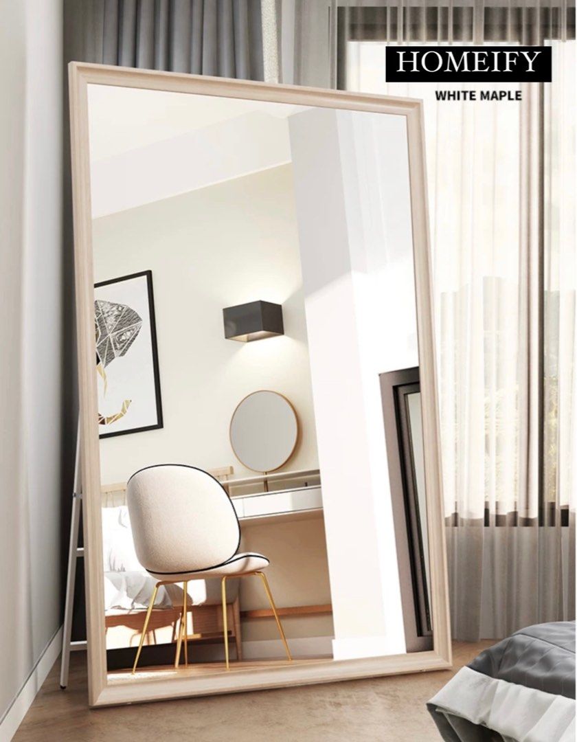 ASFURE Wood Frame Mirror