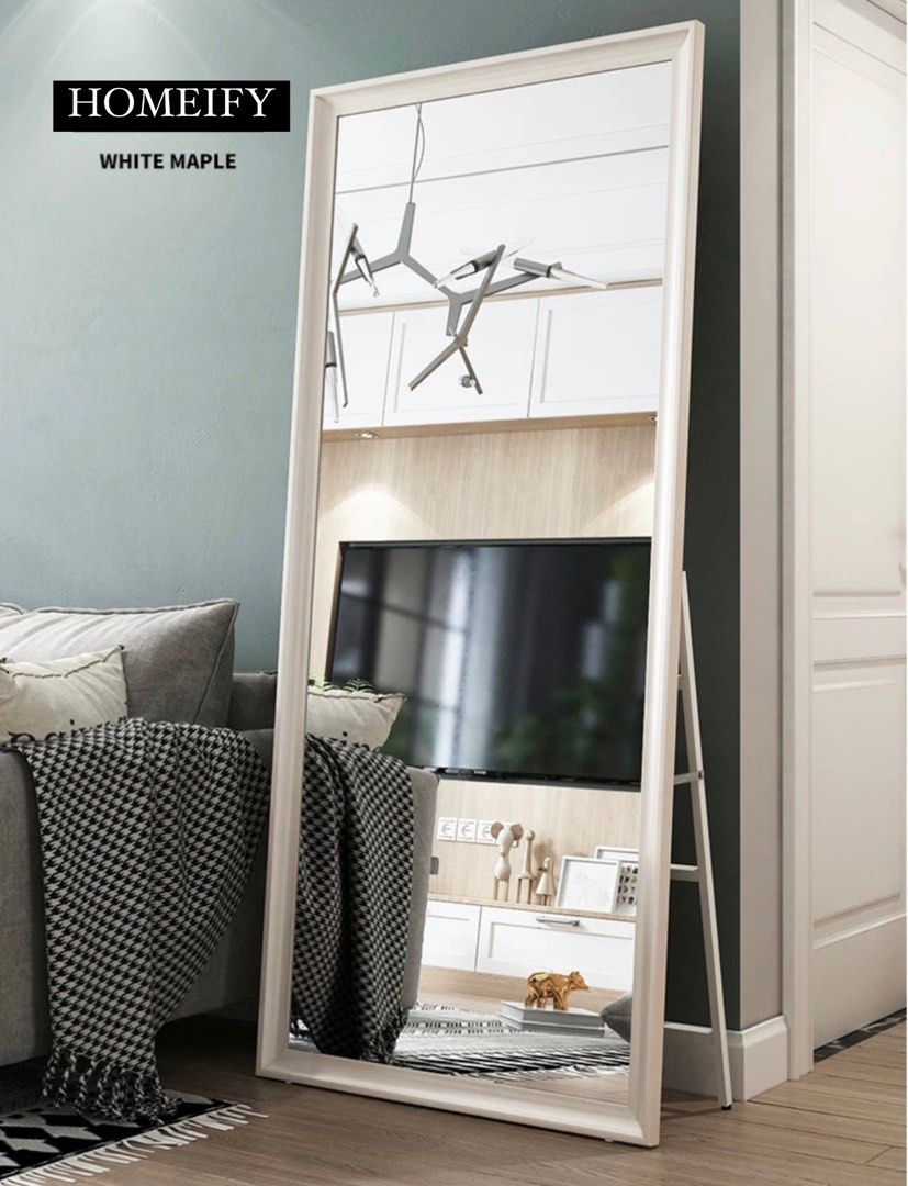 ASFURE Wood Frame Mirror