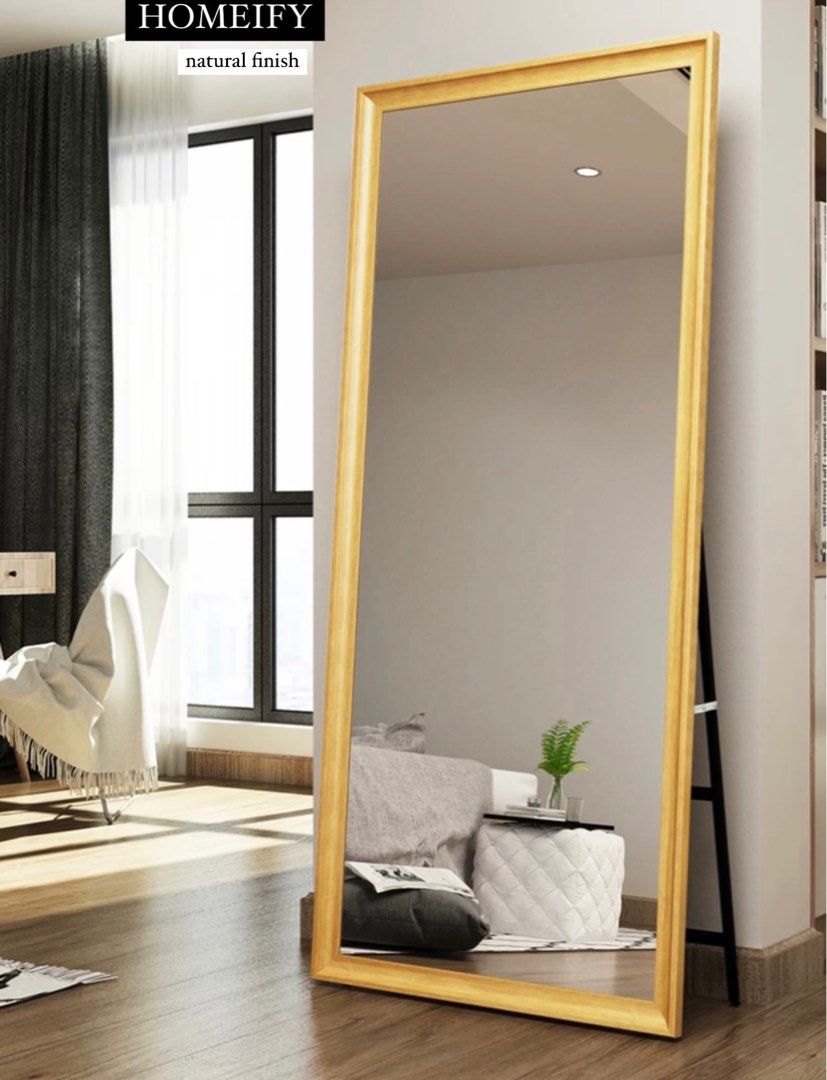 ASFURE Wood Frame Mirror