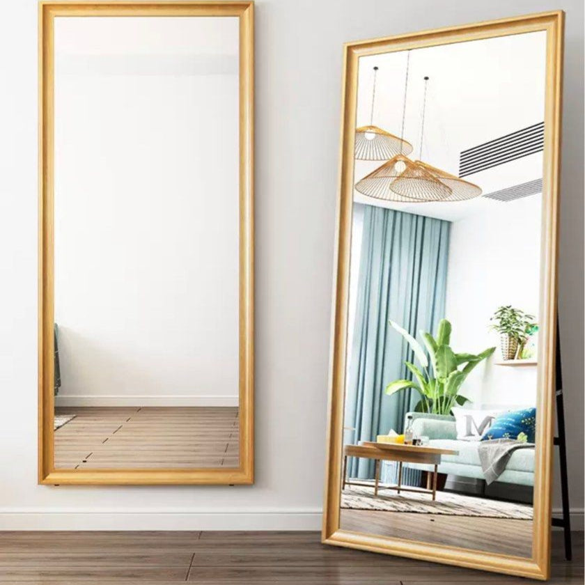 ASFURE Wood Frame Mirror
