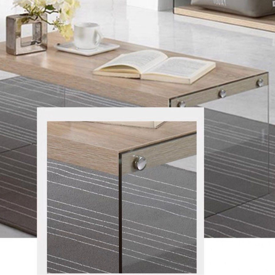 RAQUEL Japandi White Oak Console Table