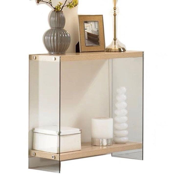 RAQUEL Japandi White Oak Console Table