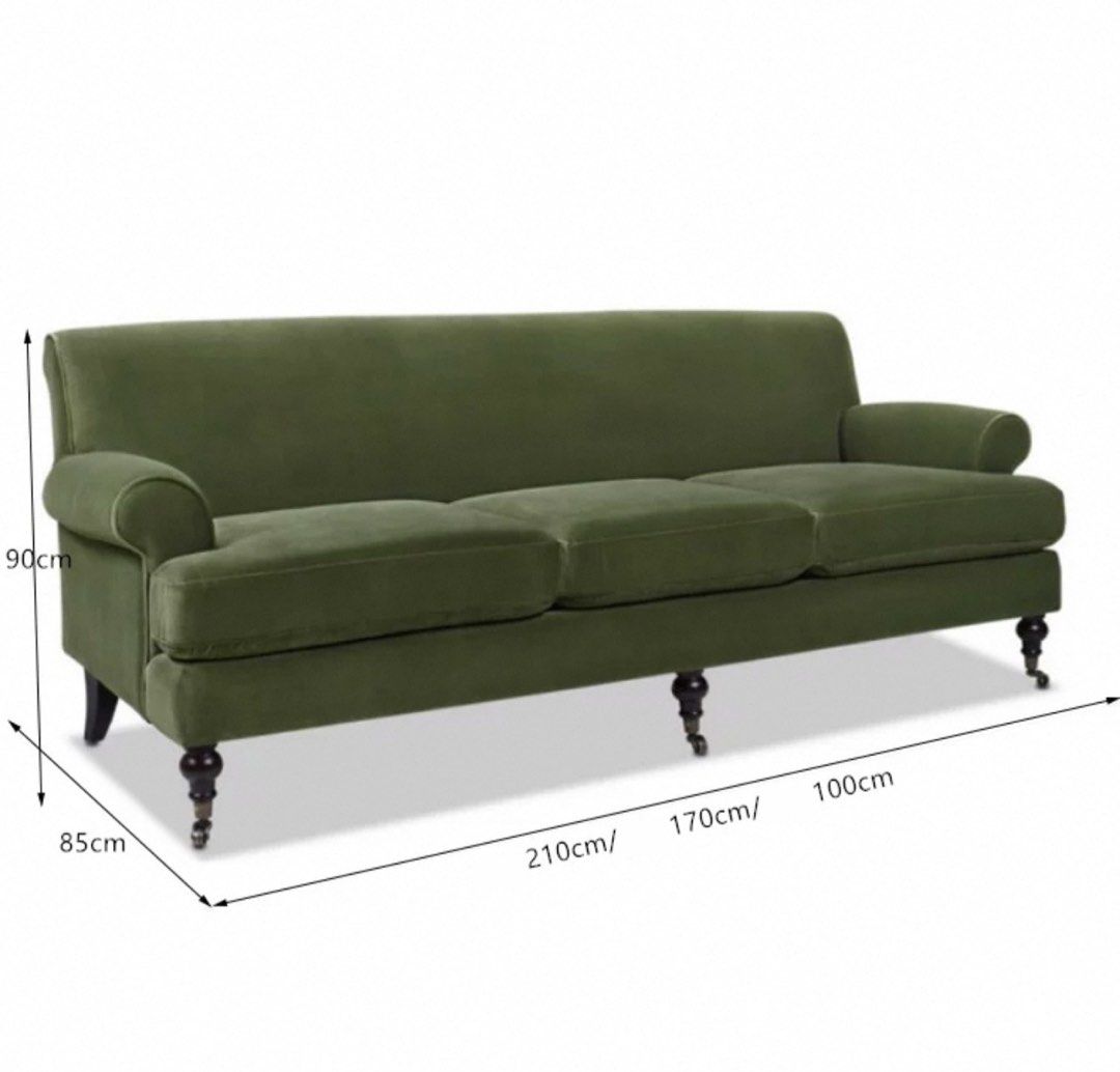ASHEIL Victorian Velvet Sofa