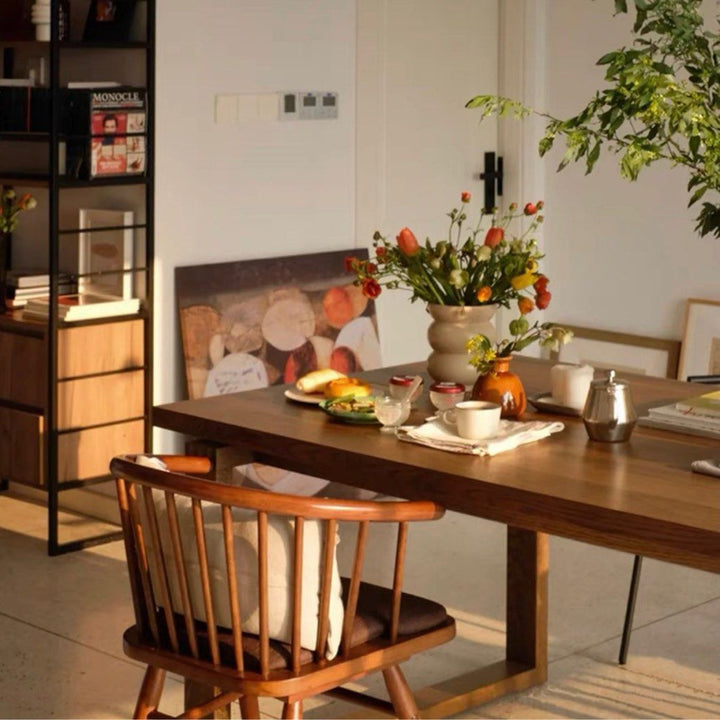 LEROI Rustic Solid Wood Dining Table