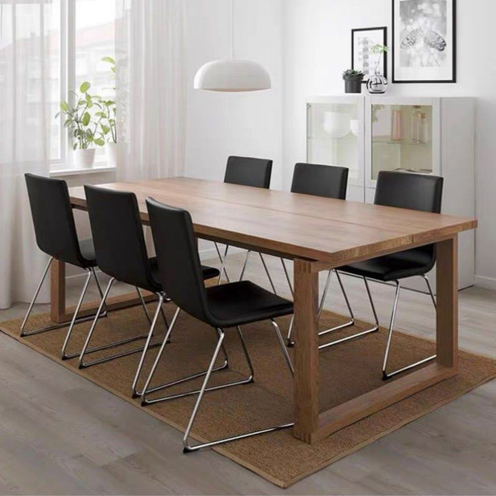 LEROI Rustic Solid Wood Dining Table