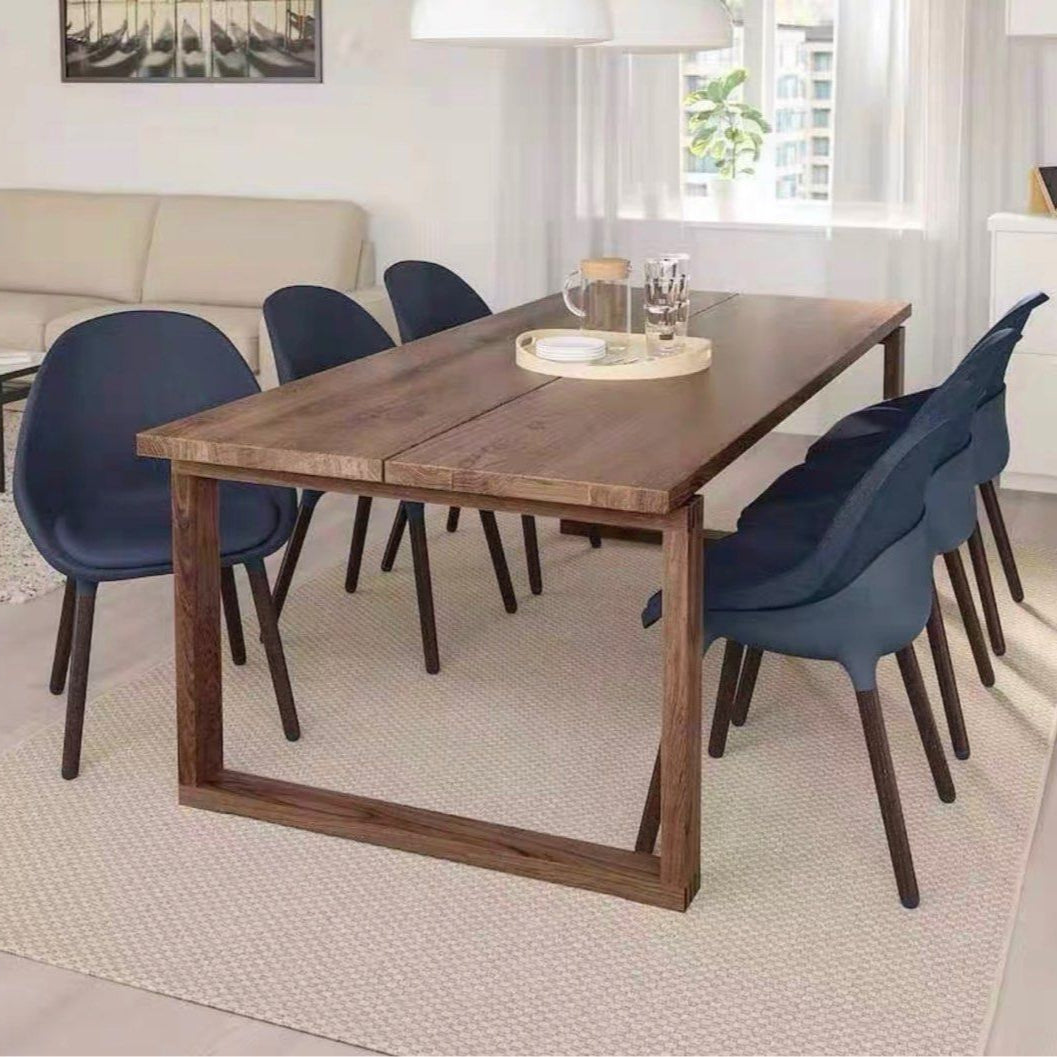 LEROI Rustic Solid Wood Dining Table